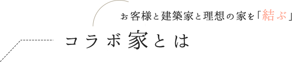 お客様と建築家と理想の家を「結ぶ」コラボ家とは